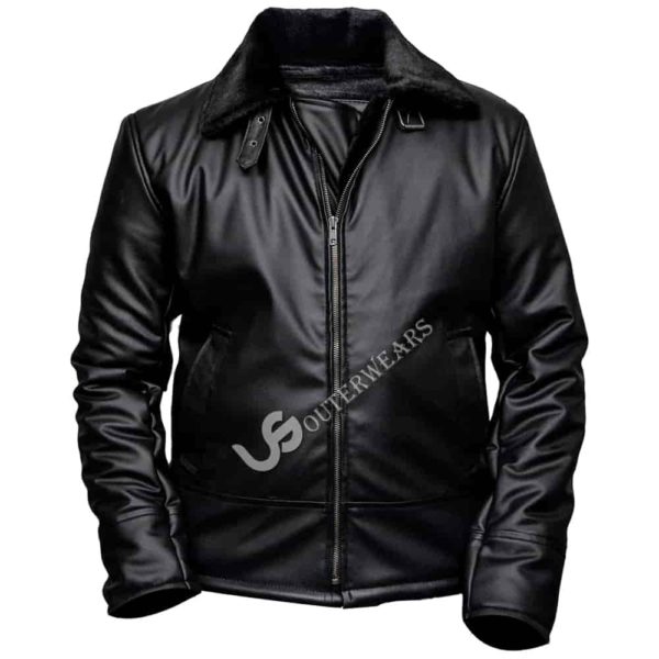 B4 Ginger Shearling Fur Leather Jacket