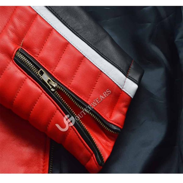 My Chemical Romance Kobra Kid Red Leather Jacket made of Faux and Real Sheep Napa Leather. All Sizes available from XXS-5XL and Custom SIze Jacket