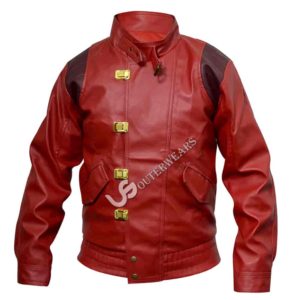 Akira Red Leather Jacket (With Capsule & Text)