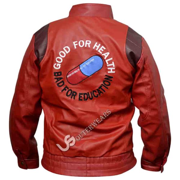 Akira Red Leather Jacket (With Capsule & Text)