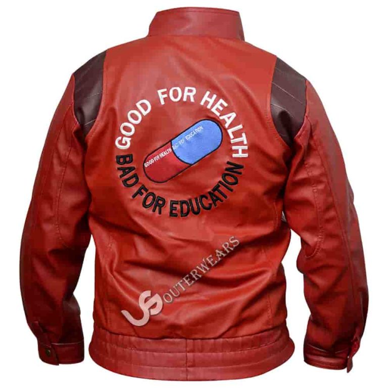 AKIRA Red Leather Jacket with Capsule & text Akira Kaneda Red Jacket