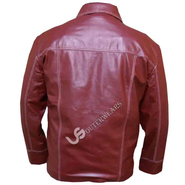 Fight Club Brad Pitt Leather Jacket Coat