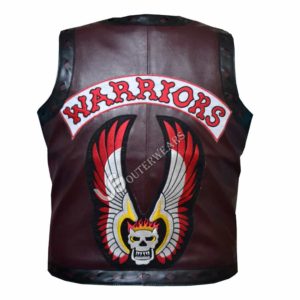 The Warriors Vest, White Diamond Leather Jacket