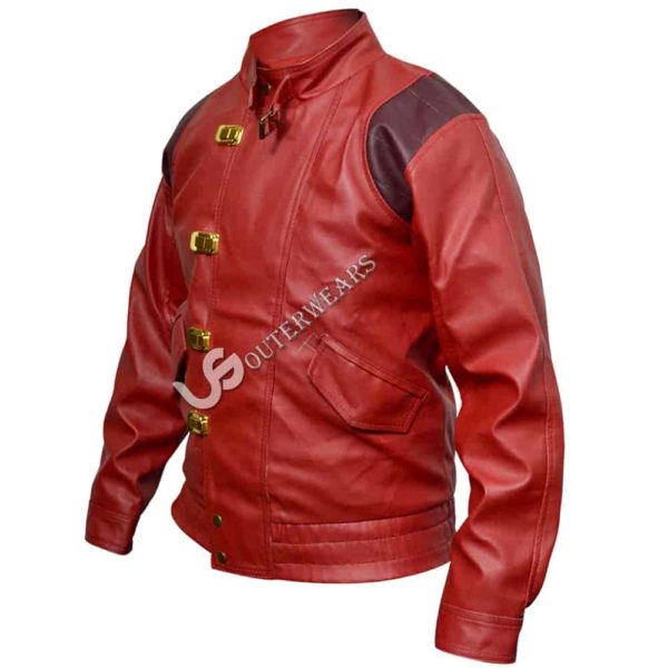 Akira Red Leather Jacket (With Capsule & Text)