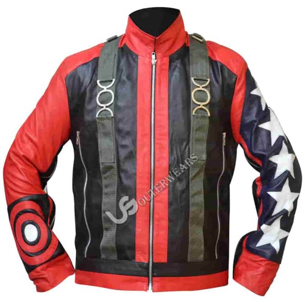 5 Star Vertigo Bono's Rock Star Biker Leather Jacket