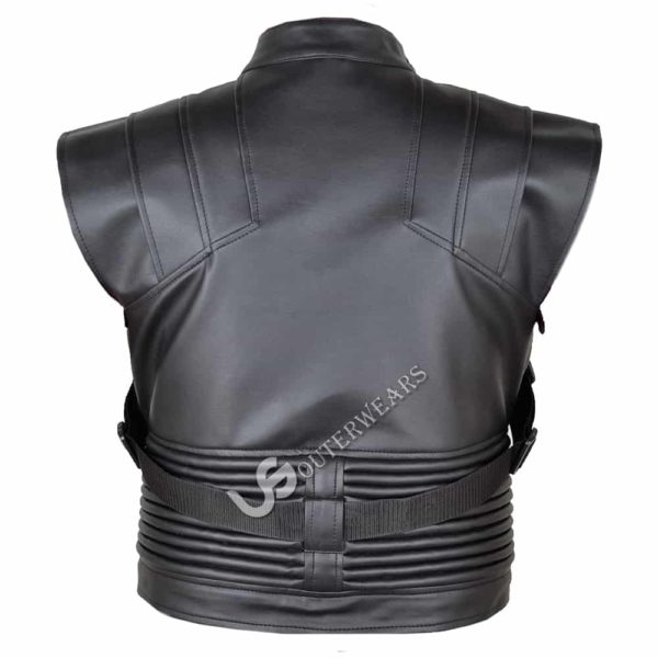 Hawkeye Avengers Agent of Shield Jeremy Biker Leather Vest Jacket