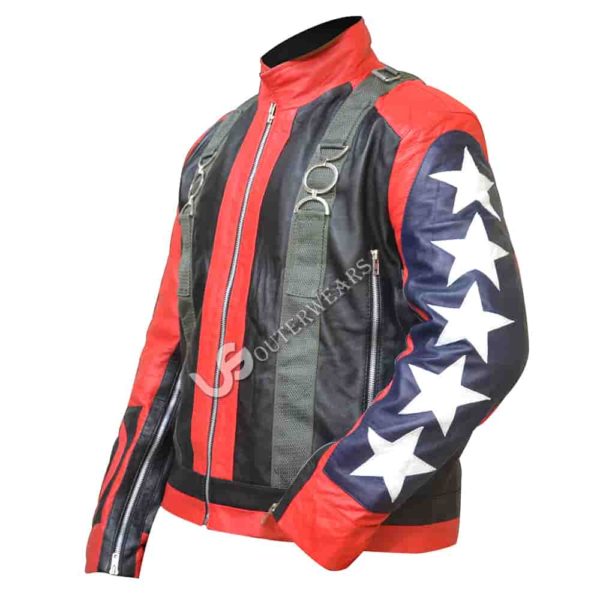 5 Star Vertigo Bono's Rock Star Biker Leather Jacket