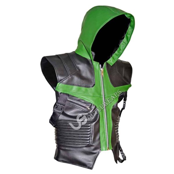 Hawkeye Avengers Agent of Shield Jeremy Biker Leather Vest Jacket