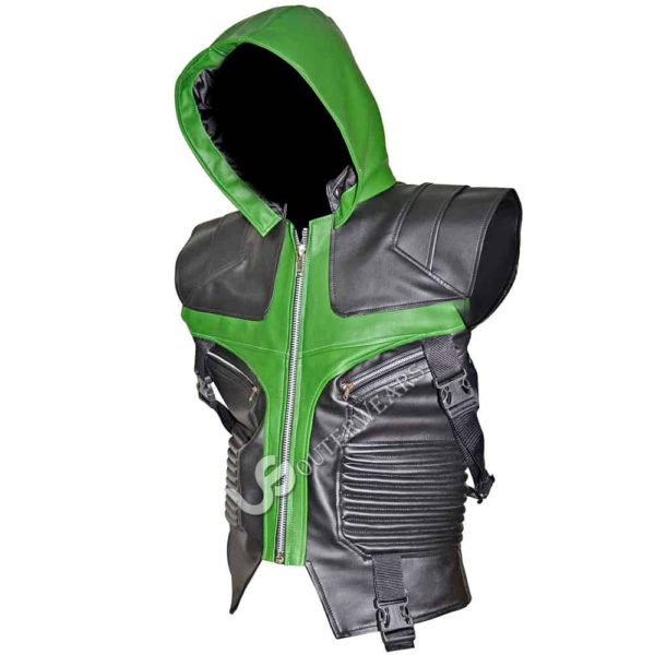 Hawkeye Avengers Agent of Shield Jeremy Biker Leather Vest Jacket