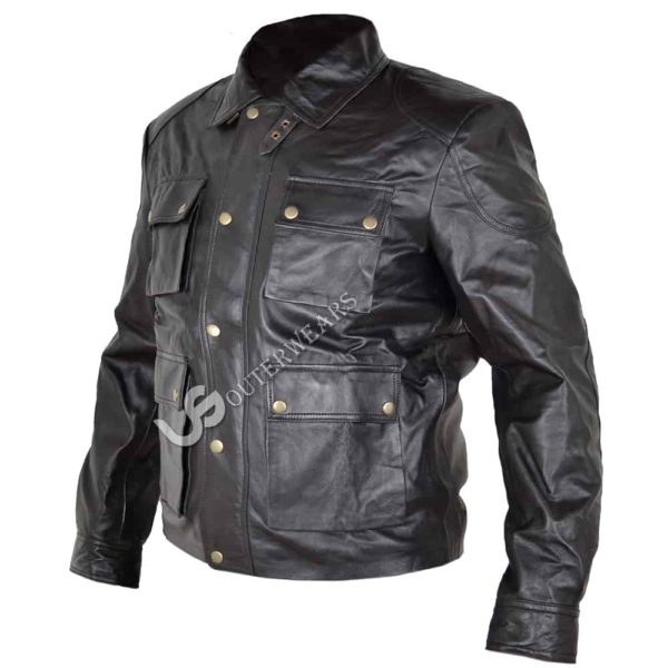 Bryan Mills Liam Nesson Taken 3 Movie Black Leather Jacket