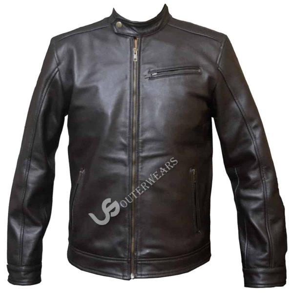 Mens Biker Leather Jacket