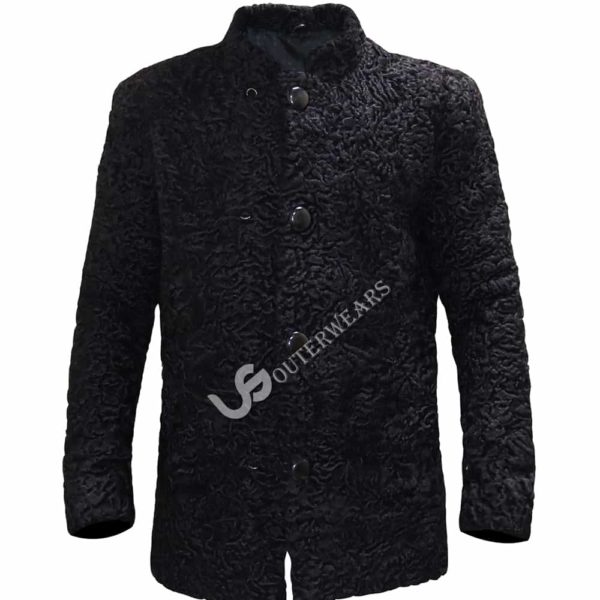 Persian Lamb Jacket Astrakan karakul black jacket coat