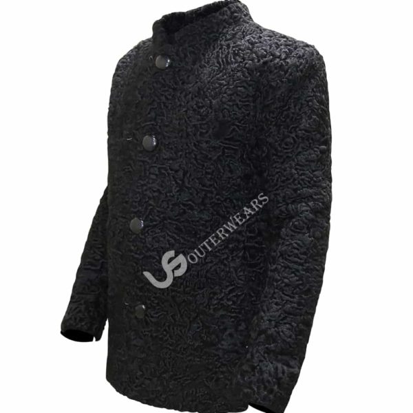 Persian Lamb Jacket Astrakan karakul black jacket coat
