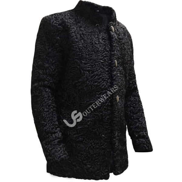 Persian Lamb Jacket Astrakan karakul black jacket coat